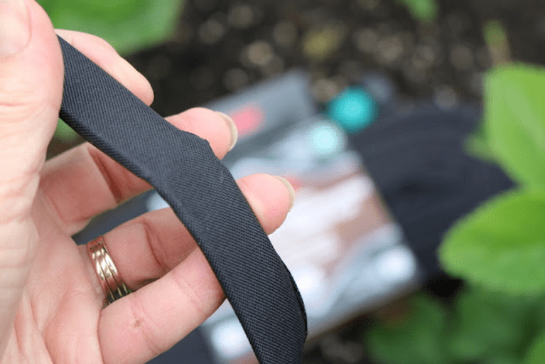 A flat weeping hose.