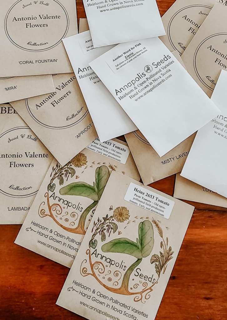 Seeds for tomatoes from Canadian Seed Houses. 