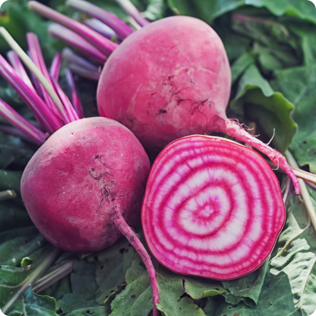 Chioggia Beets are so pretty in salads and for roasting.