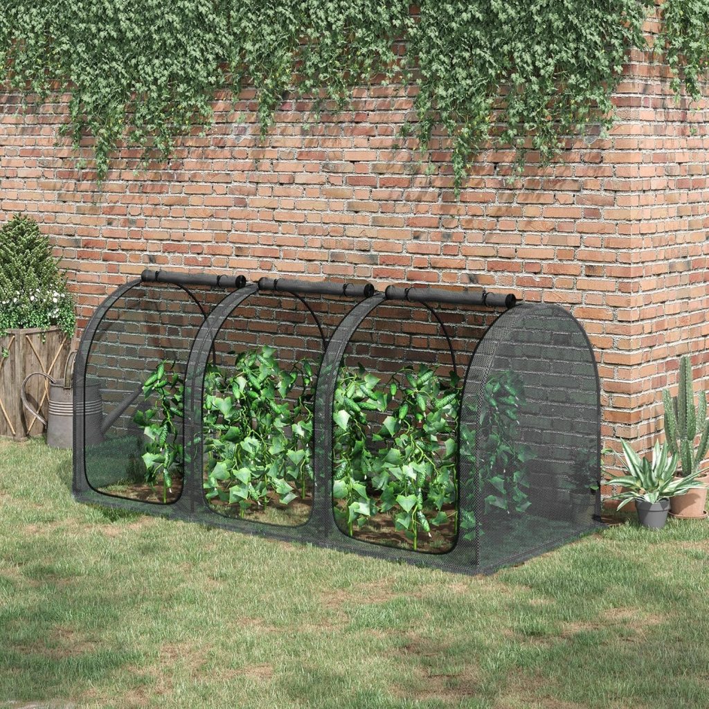 A mesh cover for gardens to keep out bugs and deer. 