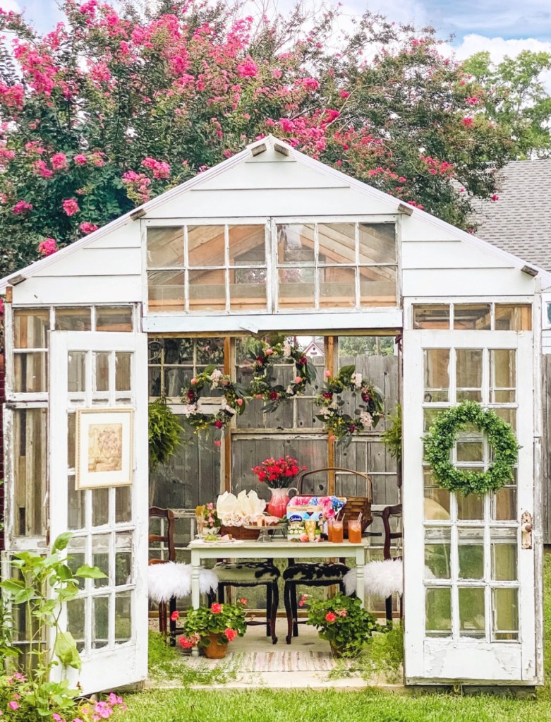 A greenhouse you can build from recycled windows. 